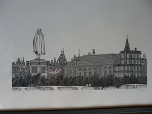 Sees Vlag - Zeefdruk, Plein met beeld van Johan de Witt kopen? Bied vanaf 80!