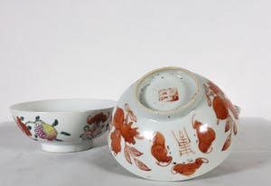 Curiosa - Lot van drie Chinees porseleinen kommetjes van rond 1900 kopen? Bied vanaf 1!