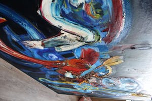 Jan te Wierik - Acryl op doek: fantasiefiguur - 1991 ( zeer groot!) kopen? Bied vanaf 3750!