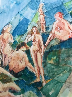 Jan de Kort - Liggend en zonnend naakt kopen? Bied vanaf 15!