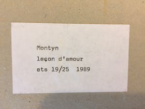 Jan Montyn - Leçon d'amour kopen? Bied vanaf 100!