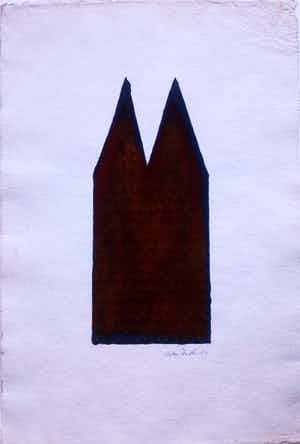 Anton Fuchs - Pragedruk met gemengde techniek - Handgesigneerd - 1984 verkocht voor € 30!