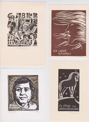 Jan Brychta - Tsjechische Meesters - 4x Ex Libris Hout- & Linosnedes | GRATIS VERZENDING kopen? Bied vanaf 25!