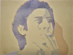 Elzo Dibbets - "gestippelde" kleine oplage (86/100) Zeefdruk "peinzende persoon" gesigneerd kopen? Bied vanaf 34!