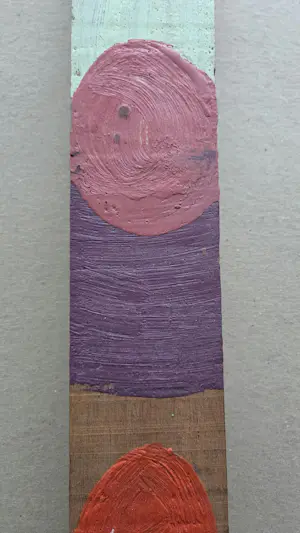 Piet Dirkx - Encaustiek. Gekleurde was op houten balk. kopen? Bied vanaf 79!