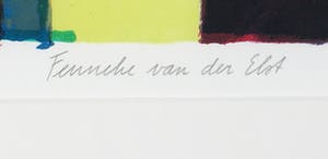 Fenneke van der Elst - Zeefdruk, Zonder titel - Ingelijst kopen? Bied vanaf 1!