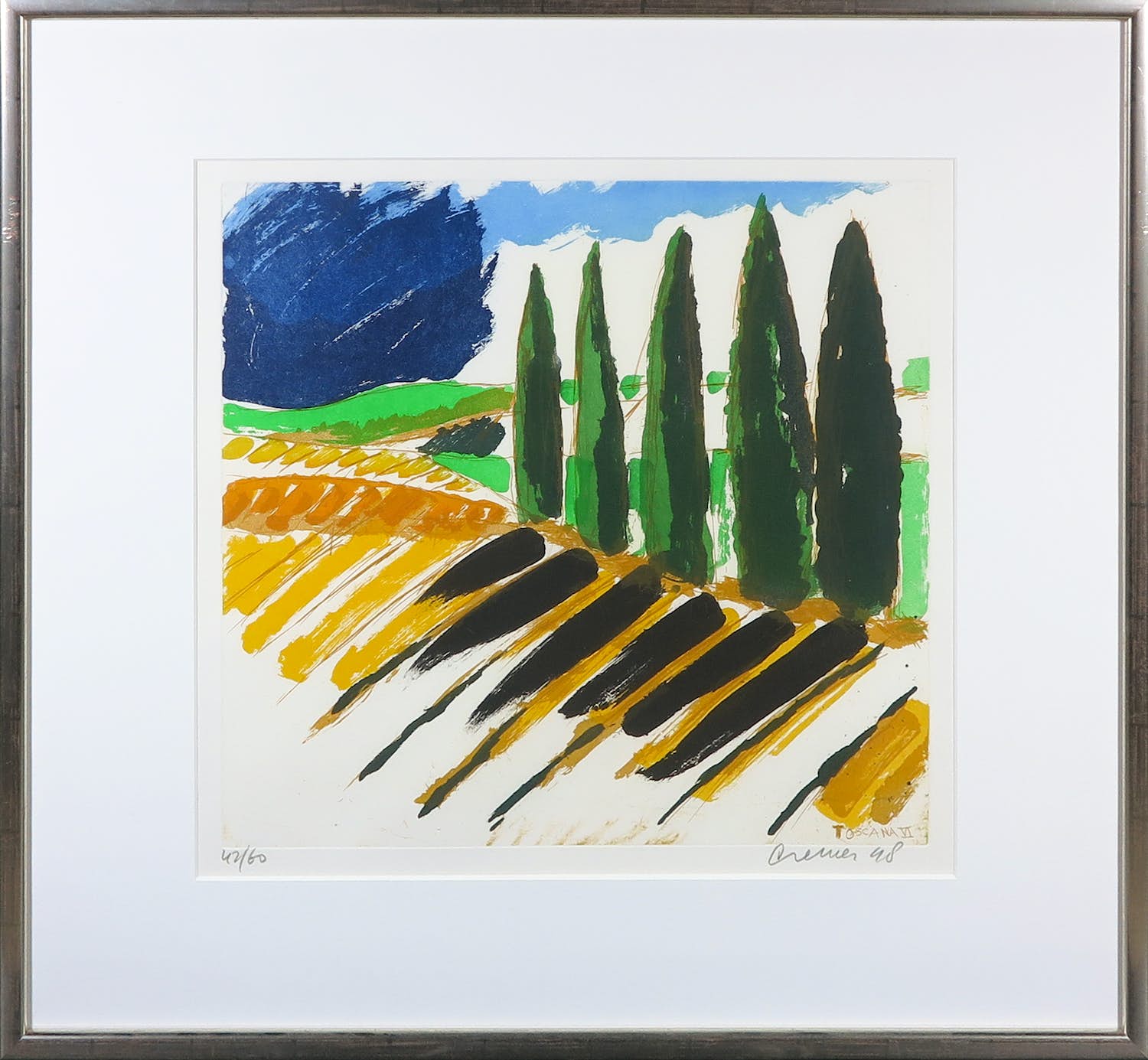 Jan Cremer - Ets, Toscana VI - Ingelijst kopen? Bied vanaf 150!