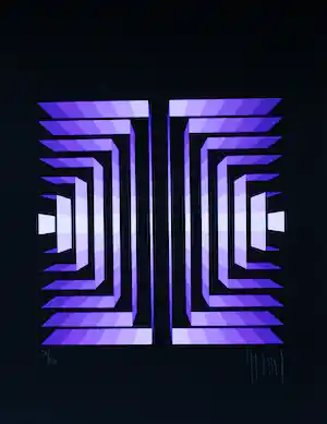Jean Pierre Yvaral - zeefdruk: abstract verkauft für € 125!