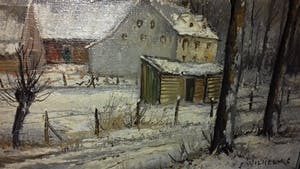 Pie Wilhelmus - Winterlandschap met boerderij kopen? Bied vanaf 255!