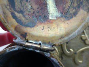 Curiosa - Art Nouveau koperen inkststel: blad-, inktpot, zandpotje en houders voor pennen kopen? Bied vanaf 75!