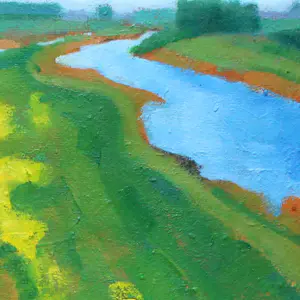 Willem Visser - Polderlandschap langs de Enkele Wiericke kopen? Bied vanaf 90!