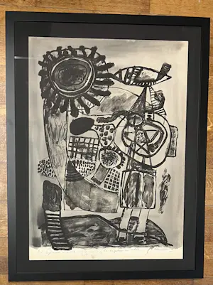 Corneille - De zonnebadende vrouw -Uniek exemplaar Met de hand geaquarelleerde lithografie kopen? Bied vanaf 1800!