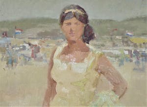 Hessel de Boer - Dame aan het strand kopen? Bied vanaf 1000!