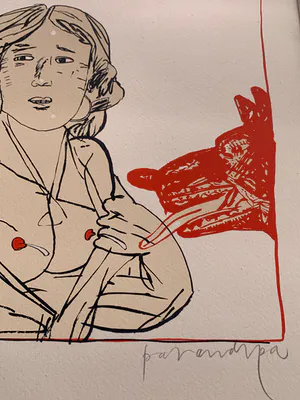 Pat Andrea - Ontklede vrouw met aggresieve hond kopen? Bied vanaf 70!