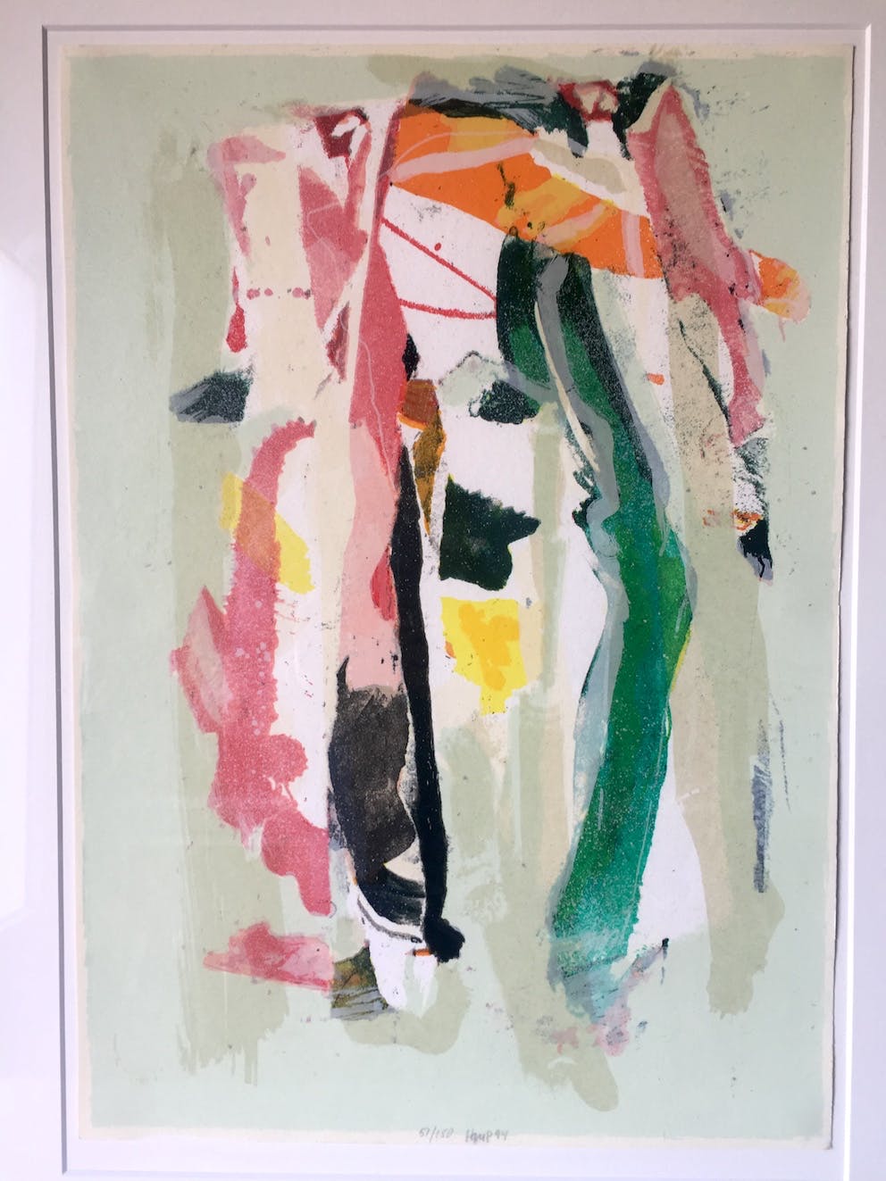 Hans Meyer Petersen - Zeefdruk, Ingelijst verkocht voor € 75!