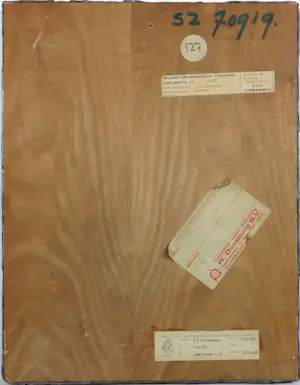 Pieter Kortekaas - Wandobject/reliëf van zink en goudverf op hout, Lucifer kopen? Bied vanaf 150!