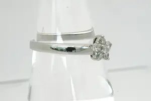 19 - elegante 18 Krt wit-goud solitair ring  0.25 crt briljant - HRD certificaat kopen? Bied vanaf 320!