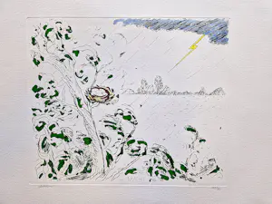 Pieter Holstein - grote handgekleurde ets "Kracht" - voor Prent 190 - potloodgesigneerd kopen? Bied vanaf 54!