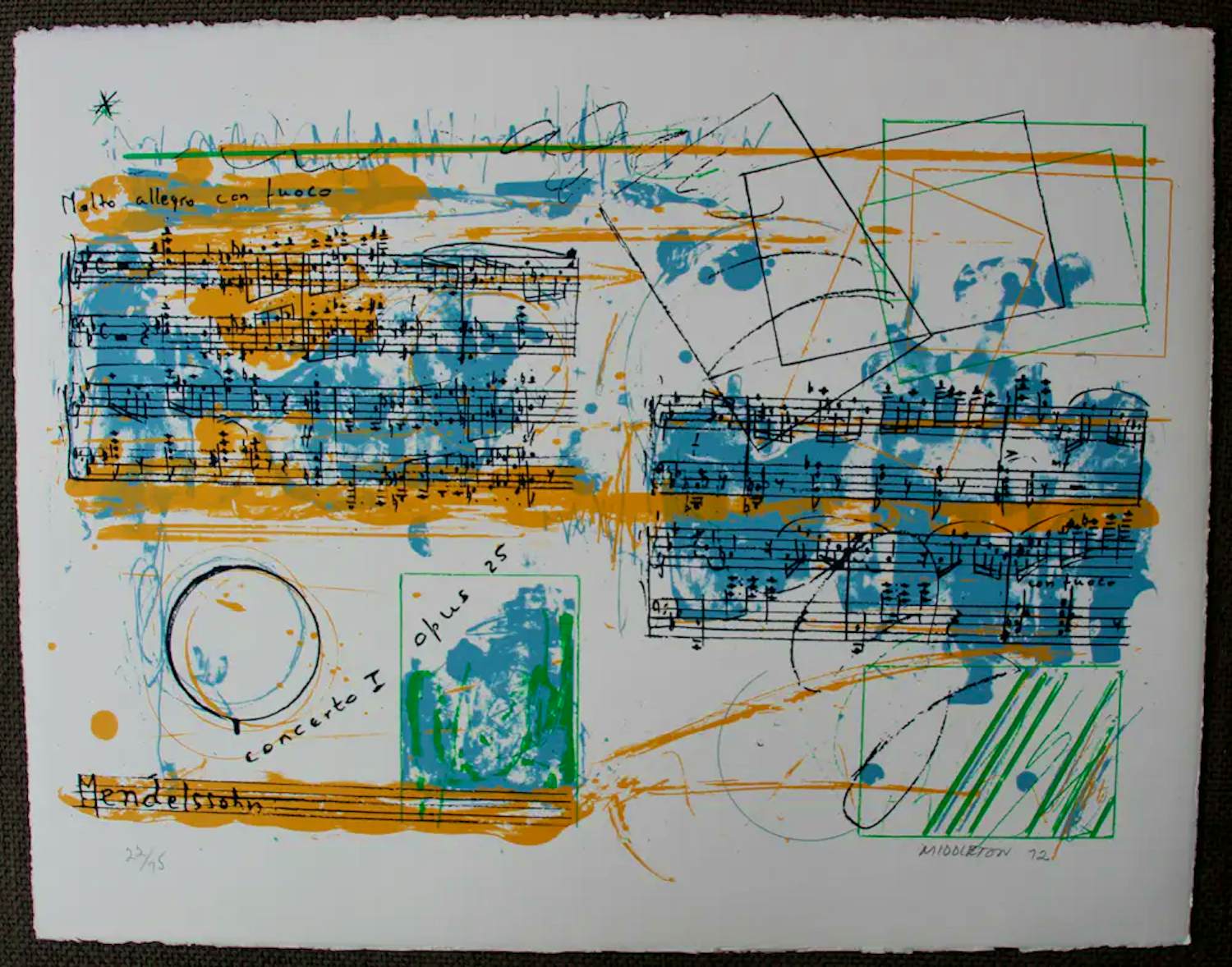 Sam Middleton - Kleuren litho: Concerto- 1972 kopen? Bied vanaf 95!