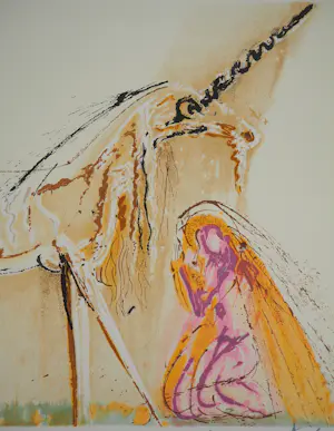 Salvador Dali - Paarden, De Eenhoorn, Lithografie kaufen? Bieten Sie von 120!