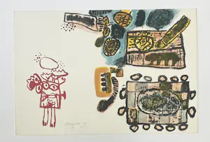 Corneille - Lithografie Vrouw van de nacht en de dageraad, 1967 kopen? Bied vanaf 600!