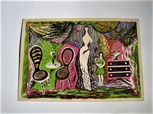 Dick Elffers - Mooie Jaren 50 KleurenLitho "Moeder en dochter" proefdruk kopen? Bied vanaf 27!
