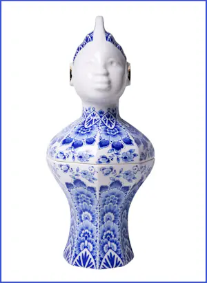 Heinen Delfts Blauw - Kabra vaas / dekselvaas / designer Boris van Berkum / Delfts blauw kopen? Bied vanaf 100!