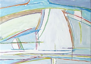 Paul Overhaus - Acryl op doek, Abstract zeegezicht - Ingelijst kopen? Bied vanaf 50!