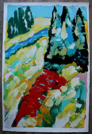 Jan Cremer - Strada Rosso II - 2001 (grote zeefdruk!) kopen? Bied vanaf 20!