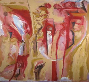 Han Sterk - Olieverf op paneel, Z.T. Abstracte compositie - Ingelijst (Zeer groot) kopen? Bied vanaf 1!