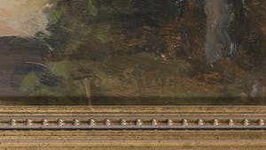 Jan Stapper - Olieverf op board, Bosweg kopen? Bied vanaf 50!