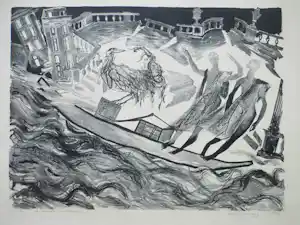 Wim Beuning - De vloeden van Phoenix - Litho verkauft für € 45!