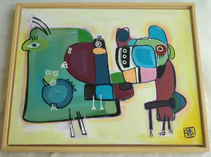 Jasper Banen - Acrylverf op doek , ingelijst , Voor de bevalling – 2021 kopen? Bied vanaf 110!