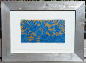 Corneille - Jours Heureux au Village de Van Gogh, litho (mooi ingelijst) kopen? Bied vanaf 225!