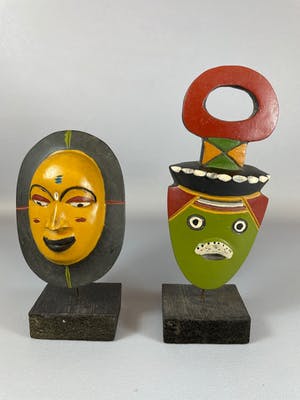 Bobo - 2 African BOBO passport masks - Nigeria. kopen? Bied vanaf 15!
