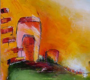 Martiene Raven - Acryl op doek, De nieuwe wereld I kopen? Bied vanaf 200!