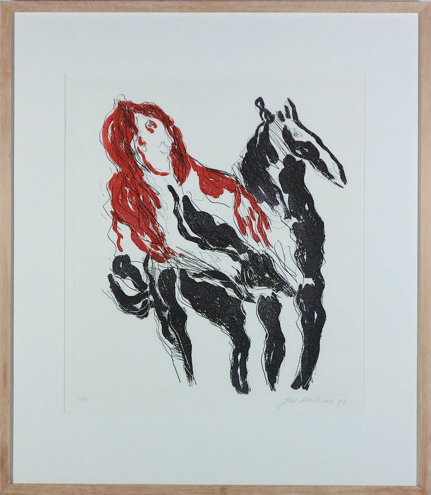 Buy Jan Sierhuis - Ets/aquatint op papier, Z.t - Ingelijst? Bid from 20!