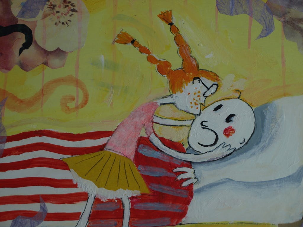 Daan Remmerts de Vries - Acryl en collage , Het leven is raar 14 – Ingelijst-1997 kopen? Bied vanaf 40!