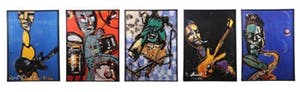 Herman Brood - De band, complete serie van vijf zeefdrukken kopen? Bied vanaf 1250!