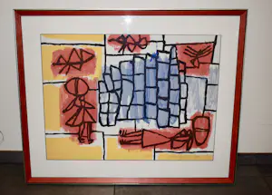 Corneille - Litho - Banlieue Nr. 119 - Geheel nieuw ingelijst Ingelijst kopen? Bied vanaf 275!