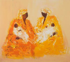 Wil Willemsen - Zeefdruk, Les Mamans - Ingelijst kopen? Bied vanaf 50!