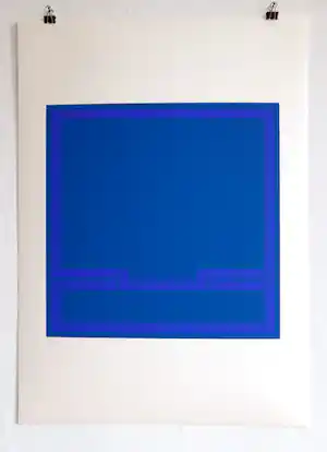 Willi Müller-Brittnau - Farbserigrafie auf chamoisfarbenem Karton, 1974 verkocht voor € 250!