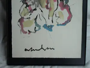 Anton Heyboer - Acrylverf, 3 Vrouwen, 'Vergeef het mij..." – Ingelijst , 91 x 61 cm. kopen? Bied vanaf 150!