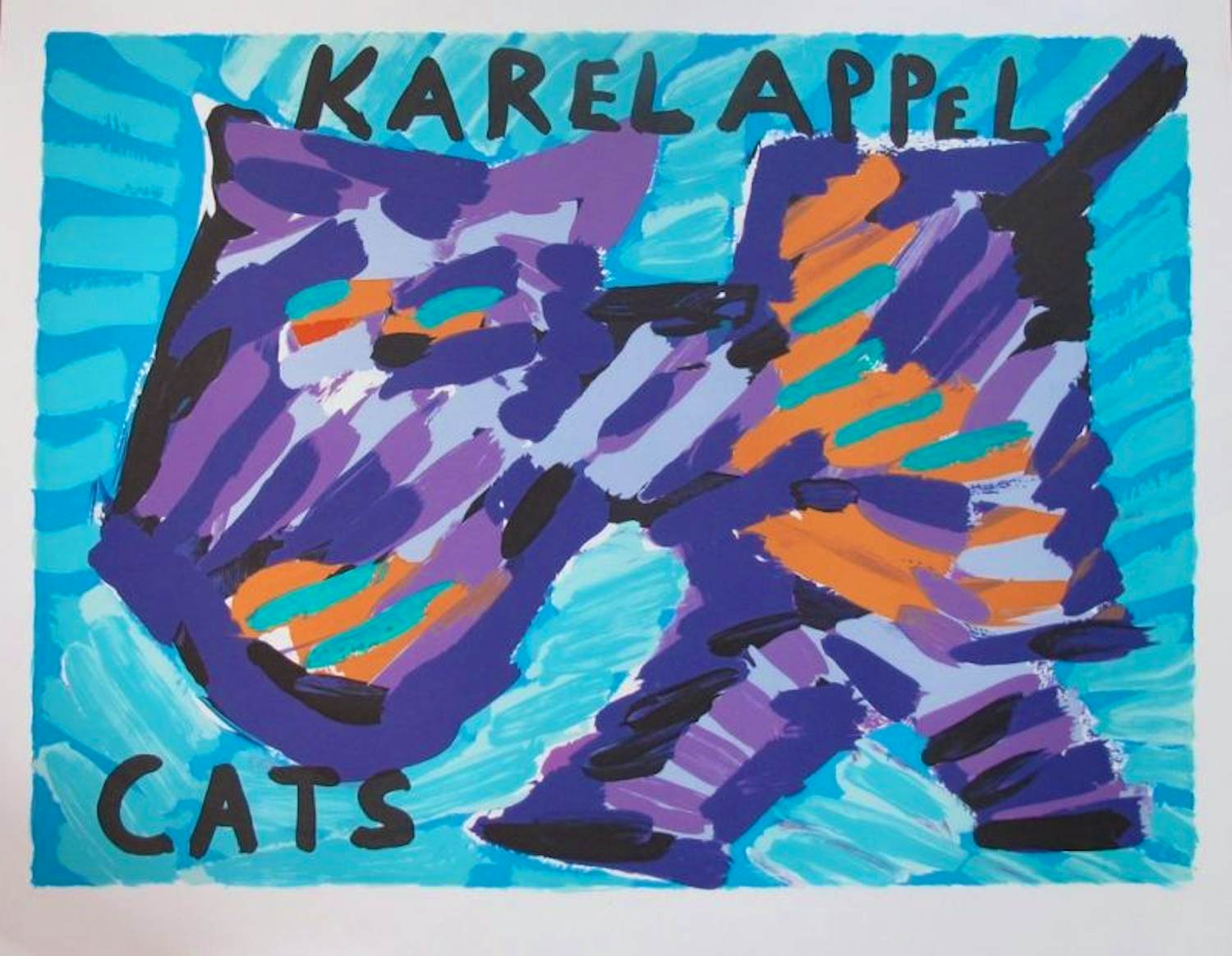 Karel Appel - Kleurenlitho HAPPY CAT kopen? Bied vanaf 100!