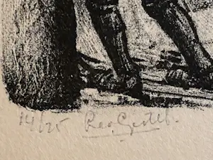 Leo Gestel - Twee litho's Ertsgebergte kopen? Bied vanaf 180!