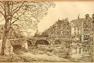 Willem Fekken - C4925-2, Singel Amsterdam verkocht voor € 100!