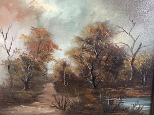 Niet of onleesbaar gesigneerd - Bospad. kopen? Bied vanaf 1!