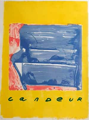 Cees Dolk - ingelijste zeefdruk: Candeur - 1990 verkocht voor € 55!