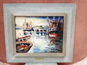 Henri Rowet - Schilderij: 'Le Port' verkocht voor € 50!