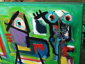 Jasper Banen - Acrylverf op doek , Optocht – 2005 – Groot , 50 x 150 cm kopen? Bied vanaf 325!